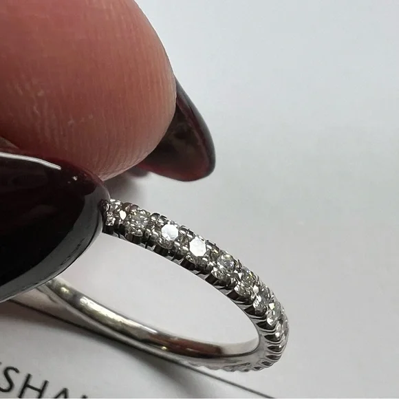 Étincelle de Cartier Eternity Diamond Wedding Band 0.50 ct. 18K W Gold SZ 5.75 - Picture 8 of 11